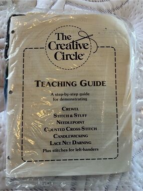 The Creative Circle Teaching Guide Crewel, Needlepoint, Cross Stitch Packet
